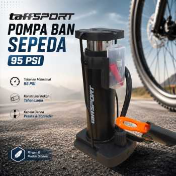 Gambar produk TaffSPORT Pompa Angin Ban Sepeda Serbaguna Portable Pump 95 PSI - PM60