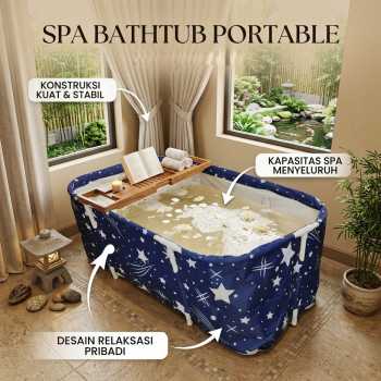 Gambar produk Xueqin SPA Bathtub Bak Mandi Lipat Adult Folding Bath 140x59x49cm - 18403