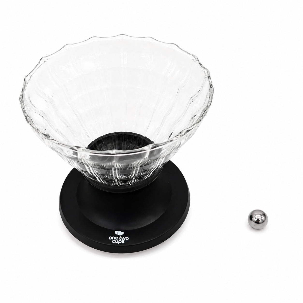 Gambar produk One Two Cups V60 Coffee Dripper Alat Seduh Kopi Manual Kaca 1-4 Cup Lurus - VD-40R - 8