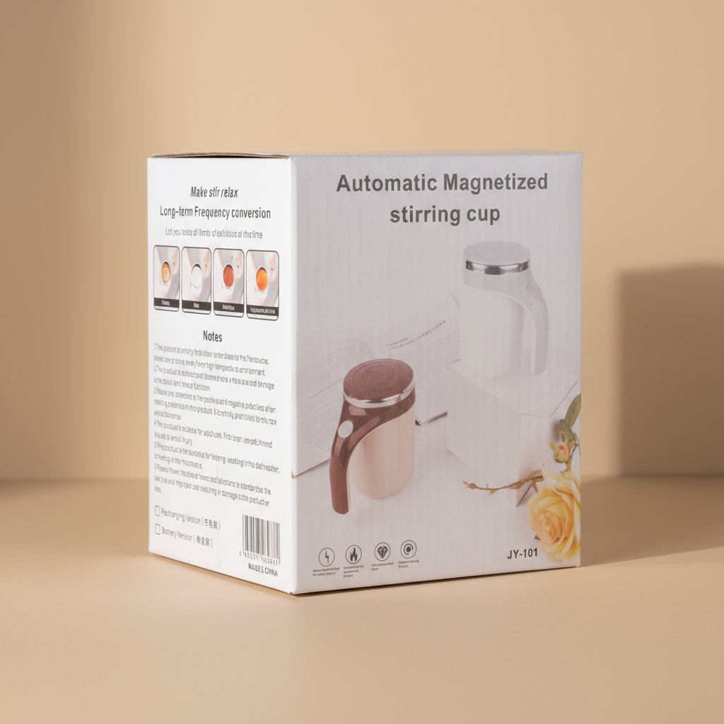 Gambar produk Ditim Cangkir Aduk Otomatis Rechargeable Self Stirring Mug 380ml - HF-630 - Kemasan