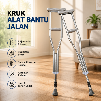 Moventa Tongkat Ketiak Kruk Alat Bantu Jalan Shock Absorber 9 Level - FST8200