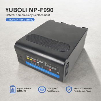 Gambar produk YUBOLI Baterai Kamera Sony Replacement HXR PXW NEX DSR CCD 13400mAh - NP-F990