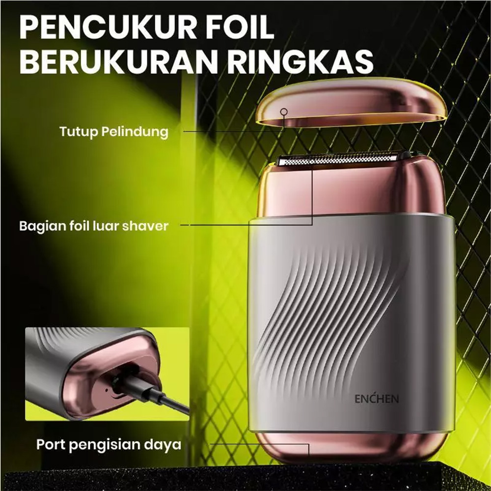 Gambar produk ENCHEN Alat Cukur Elektrik Mini Electric Shaver Triple IPX7 600mAh 5W - MS006 - 2