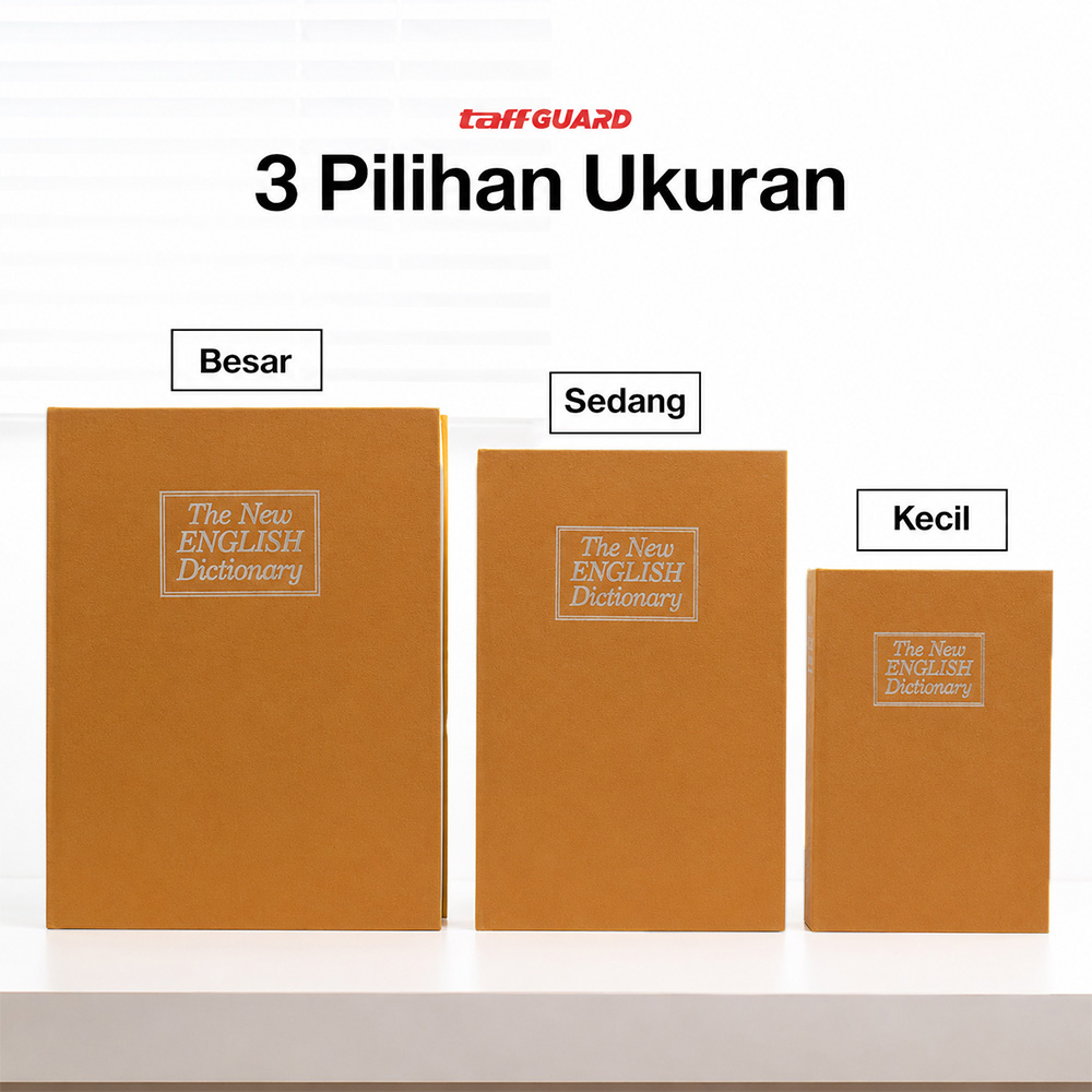 Gambar produk TaffGUARD Brankas Buku Kamus Kunci Manual Anti Maling Hidden Safe Box Kecil - KB-10L - 5