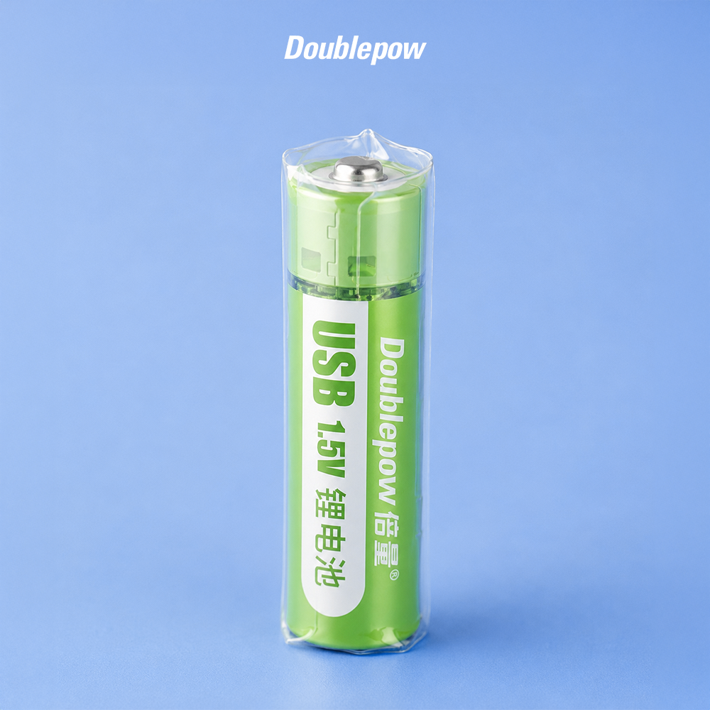 Gambar produk Doublepow Baterai Isi Ulang AA Li-Ion Button Top 1400mWh 1.5V 1 PCS - Kemasan