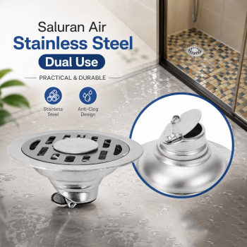 Gambar produk Jing Pin Jie Ju Saluran Air Floor Drain Short Seal Stainless Steel Dual Use - LEE001