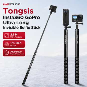 Gambar produk TaffSTUDIO Tongsis Insta360 GoPro Ultra Long Invisible Selfie Stick 2.5M - YZ502/YZ525/YZ511/YZ520