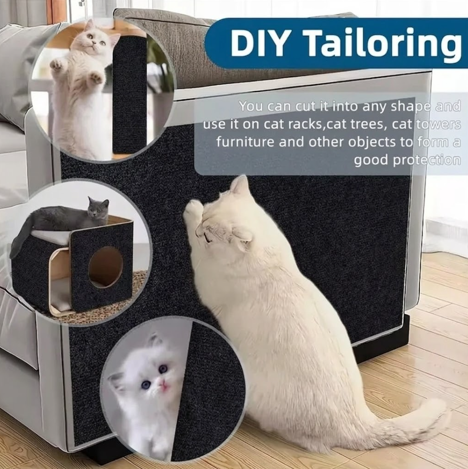 Gambar produk ZOOP Karpet Stiker Multifungsi Garukan Kucing Cat Scratcher 40x300cm - CR001 - 5