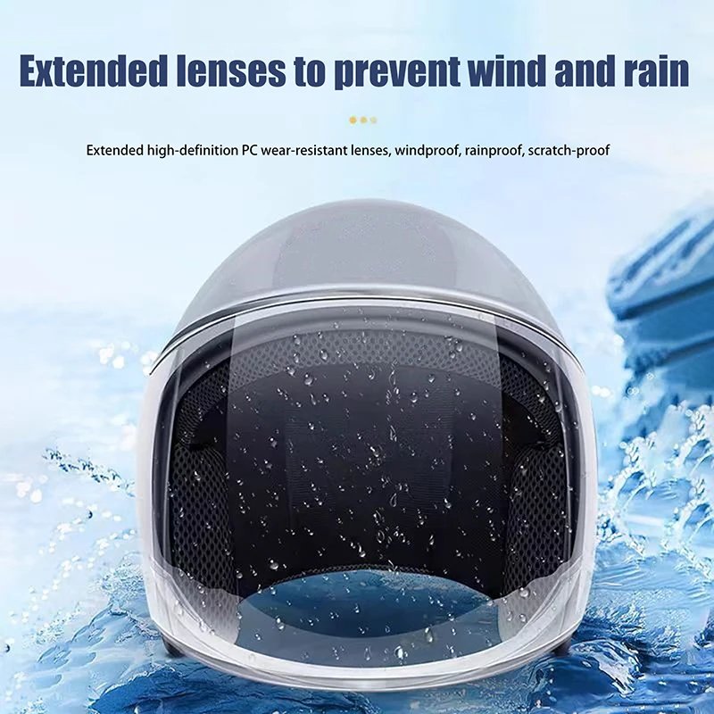 Gambar produk Heabety Helm Skuter Half Face Sport Anti Fog Visor Motocycle Helmet - A560 - 2