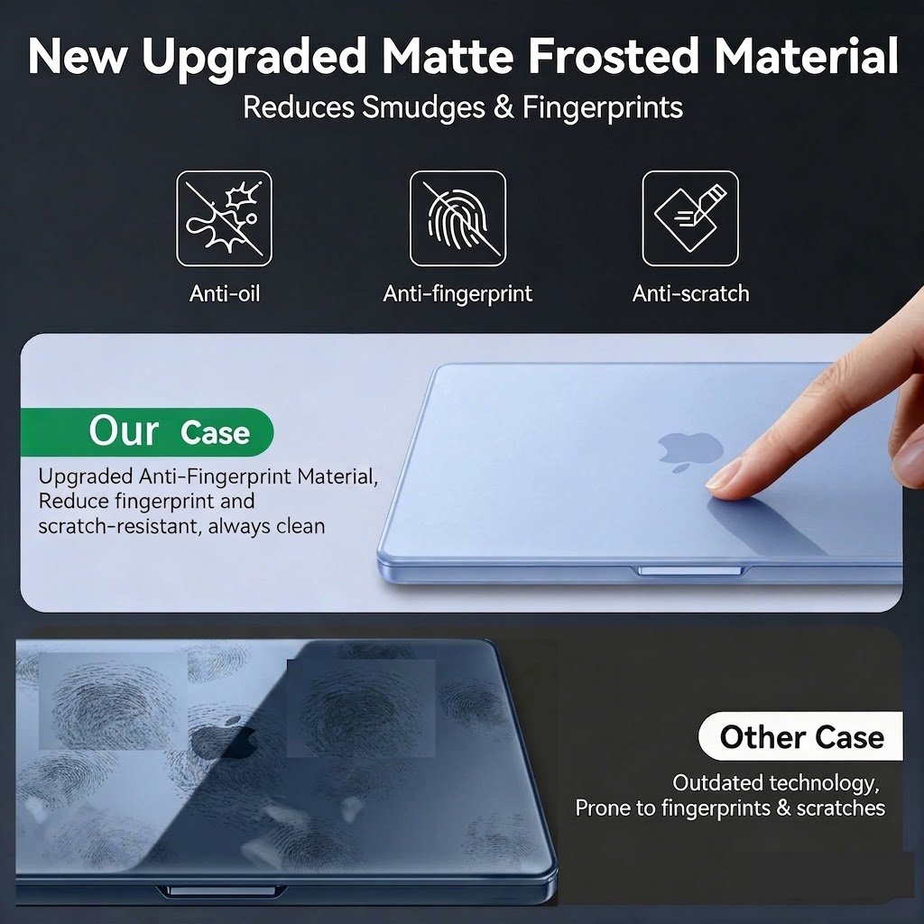 Gambar produk WCOVE Crystal Case Pelindung Laptop Cover MacBook Neo A18 13 Inch - A3404 - 3