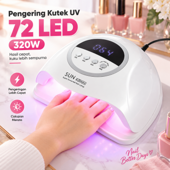 Gambar produk SUN Pengering Kutek UV Lamp Nail Dryer Sensor LCD Display 72 LED 320W - X20 MAX