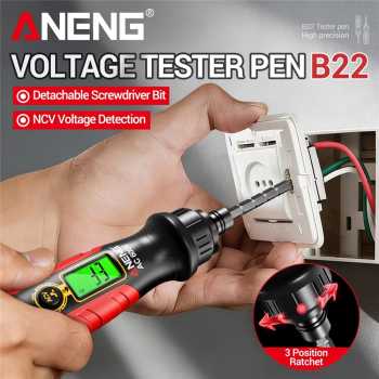 ANENG Obeng Tespen Tester Pen Non Contact Digital Display Alarm - B22