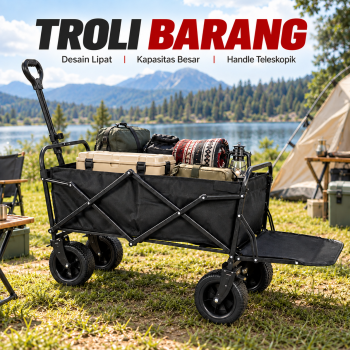 Outfort Troli Barang Lipat Camping Cart Portable Extendable Back - CH-20