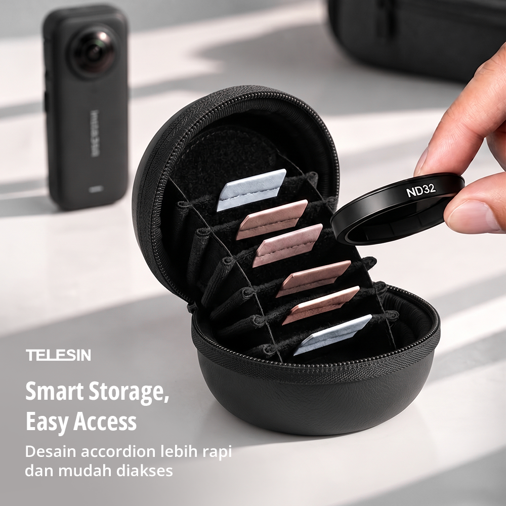 Gambar produk TELESIN Lens Filter Storage Case Action Camera Hard Shell 6 Slot - S6-PRC-17 - 3