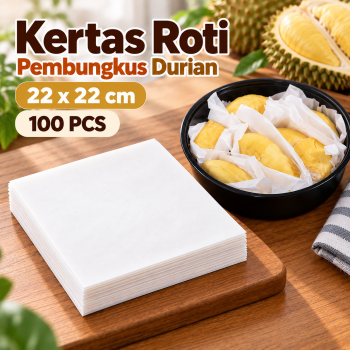 CHALE Kertas Roti Pembungkus Durian Packaging Paper Non Stick 100 PCS - BP-40