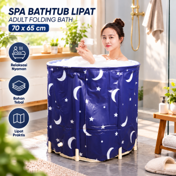 Gambar produk Xueqin SPA Bathtub Lipat Portable Adult Folding Bath 70x65cm - 18401
