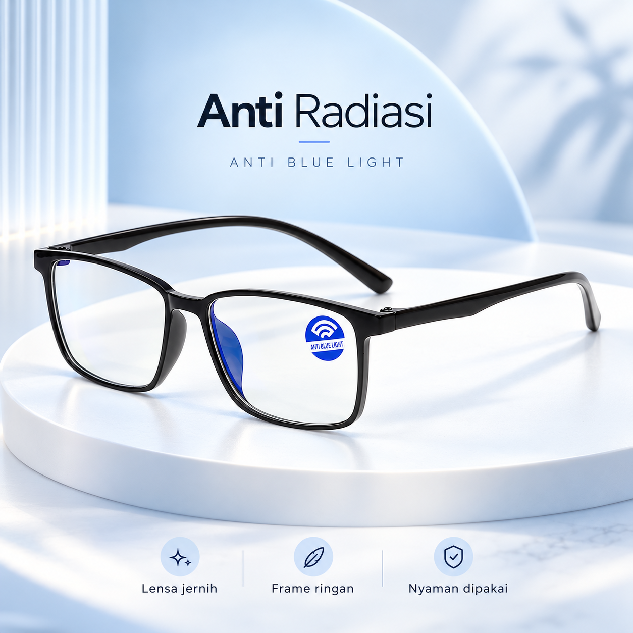 Gambar produk Trends Kacamata Anti Radiasi Ultraviolet Proof Anti Blue Light Glasses - TZ06 - Utama