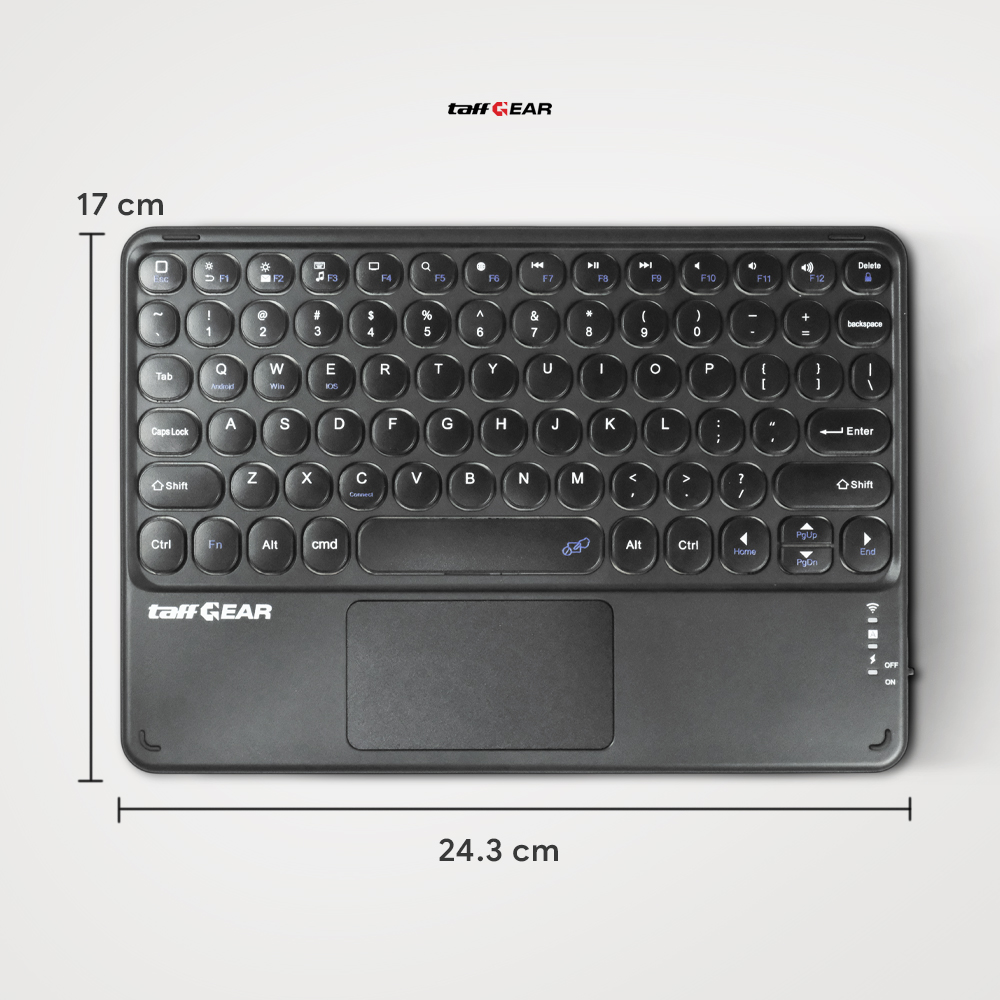 Gambar produk TaffGEAR Keyboard Wireless Mini Bluetooth 3.0 Touchpad Silent Click - GD433 - 7