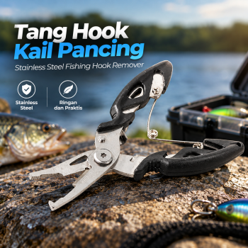 Gambar produk KNIFEZER Tang Kail Pancing Stainless Steel Fishing Hook Remover - J1352