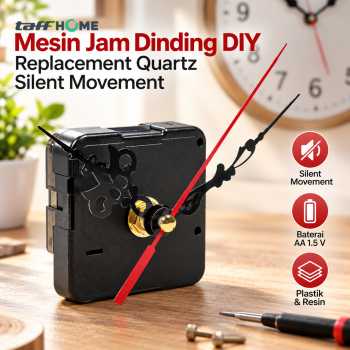 TaffHOME Mesin Jam Dinding DIY Replacement Quartz Silent Movement - 5168-S