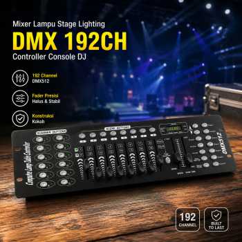 Gambar produk SHEHDS Mixer Lampu Stage Lighting Controller DMX Console DJ 192CH - SHE-DMX512