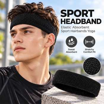 NONS Bandana Headband Olahraga Elastic Absorbent Sport Hairbands Yoga - A87
