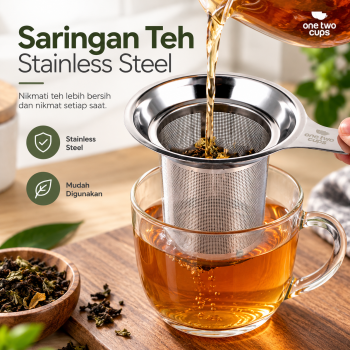 Gambar produk One Two Cups Saringan Teh Reusable Tea Infuser Stainless Steel - WLC367