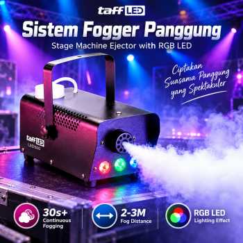 Gambar produk TaffLED Sistem Fogger Panggung Stage Machine Ejector with RGB LED - KY-LED500