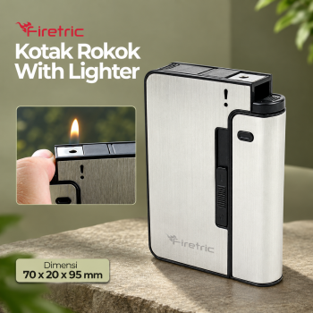Gambar produk Firetric Kotak Tempat Rokok 2in1 Slot Korek Gas Cigarettes Case - JD-YH001