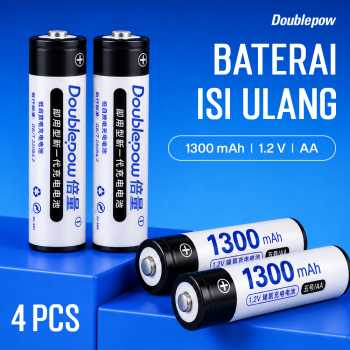 Doublepow Baterai Isi Ulang AA Ni-MH Button Top 1300mAh 1.2V 4 PCS - DP-AA780
