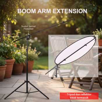 Gambar produk TaffSTUDIO Boom Arm Swivel Extension Reflector Diffuser Clamp - CD-60