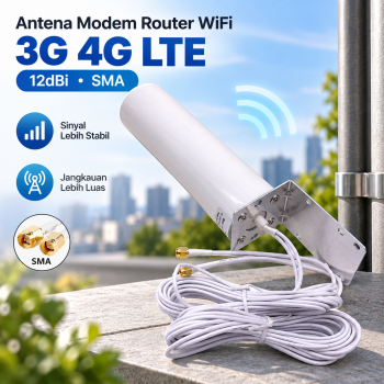 JX Antena Eksternal Modem Router WiFi 3G 4G LTE 28dBi Konektor SMA - GJX-698-3800-10