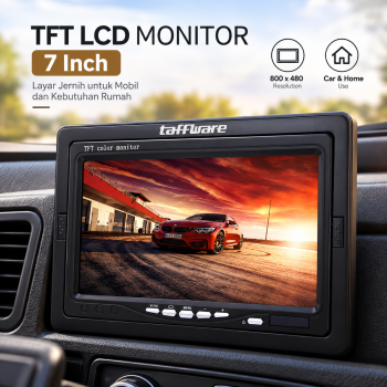 Gambar produk Taffware Layar Monitor Mobil Car Digital Display TFT LCD 7 Inch - C-T703