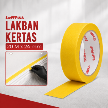 TaffPACK Lakban Kertas Masking Tape Paper Heat Resistant 20M - TK-10