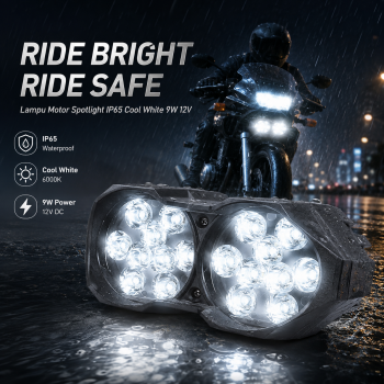 Gambar produk Lampu Tembak Motor Spotlight LED Foglamp ATV IP65 Cool White 9W 12V - L5