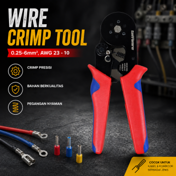 Taffware Tang Wire Crimp Tool Self Adjust Crimping 0.25-6mm2 AWG23-10 - HSC8 6-6A