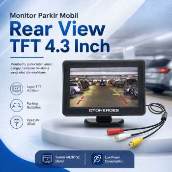 Gambar produk OTOHEROES Monitor Parkir Mobil Rear View TFT LCD Display 4.3 Inch - 433