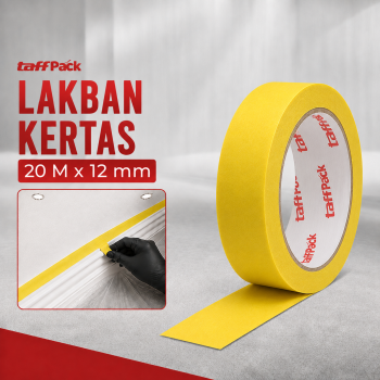 TaffPACK Lakban Kertas Masking Tape Paper Heat Resistant 20M - TK-10