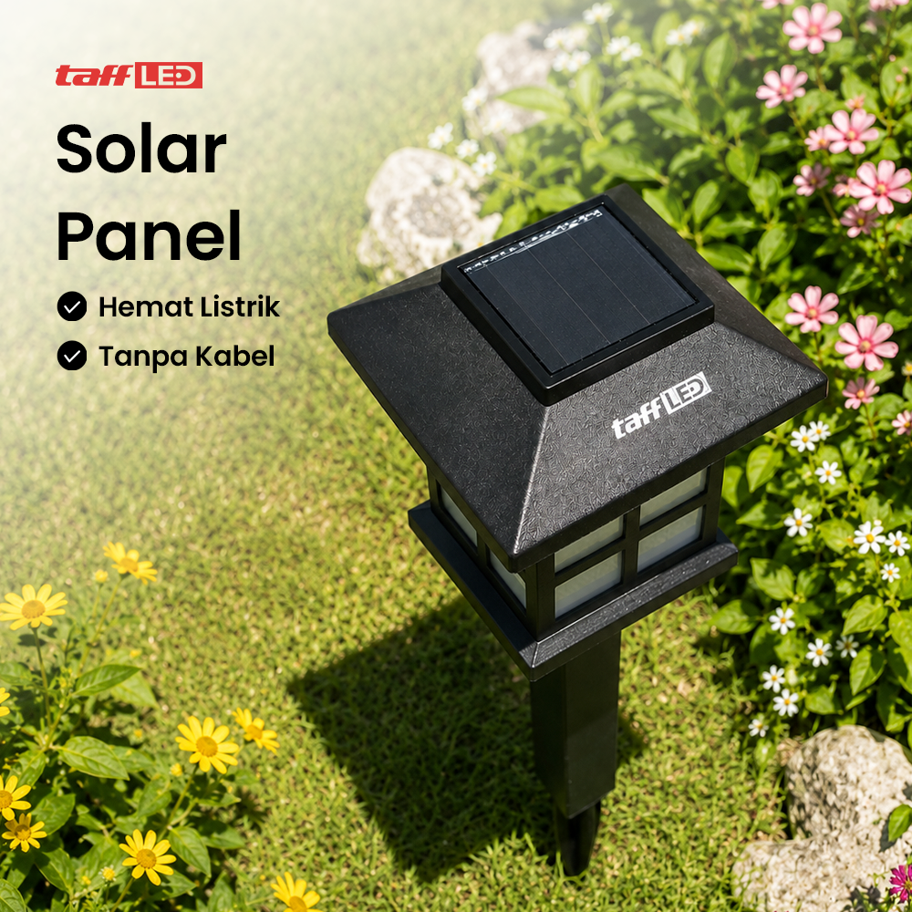 Gambar produk TaffLED Lampu Taman Outdoor Tancap Solar Panel Warm White 3000K 0.25W - EM300 - 1