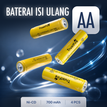 TrustFire Baterai Isi Ulang AA Ni-CD Button Top 700mAh 1.2V 4 PCS - VR700