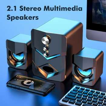 KYNOVATION Speaker Desktop Wired Bluetooth 2.1 Channel 3D Stereo Sound - D-222