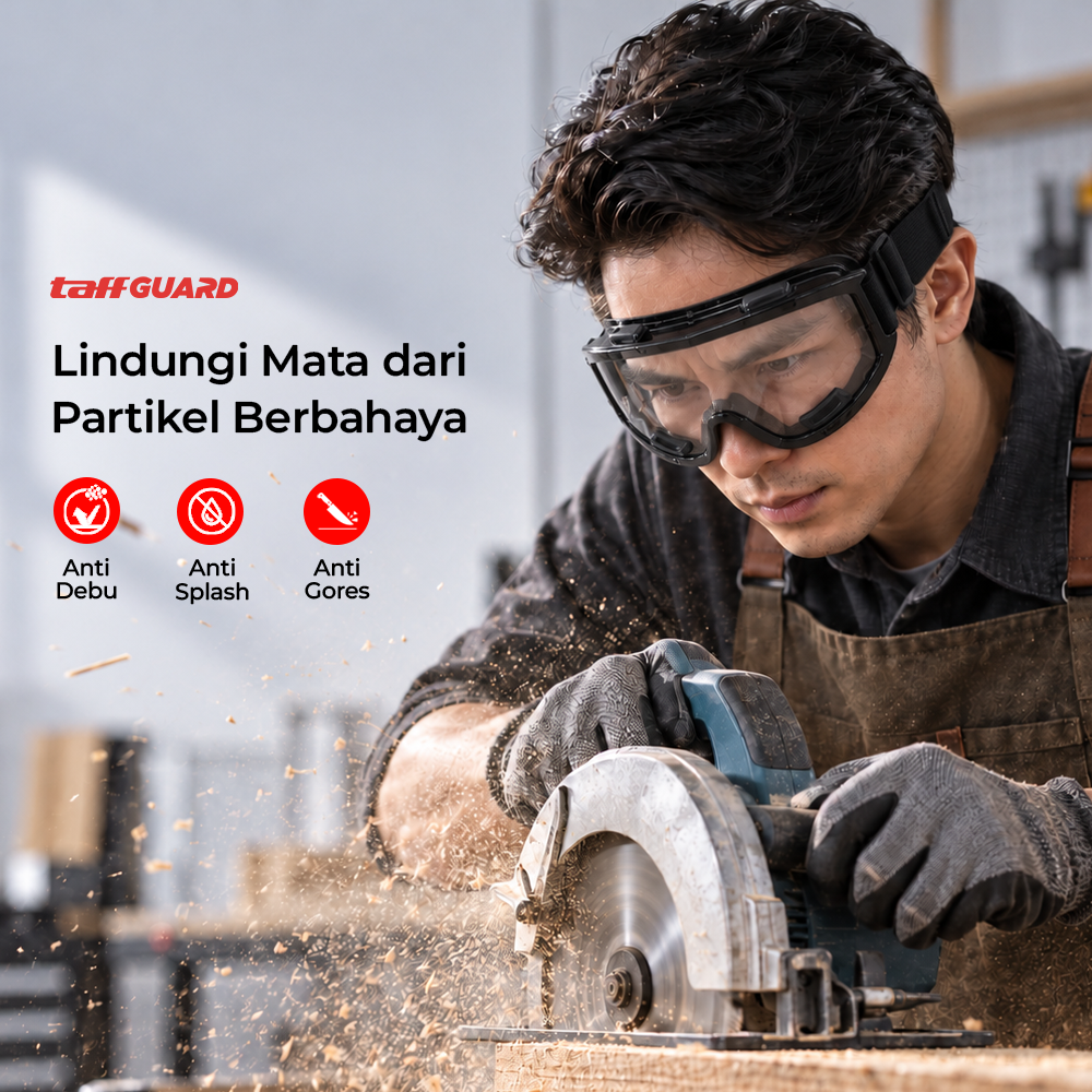 Gambar produk TaffGUARD Kacamata Safety Goggles Work Laboratory Eyewear - ASL-Y - 1