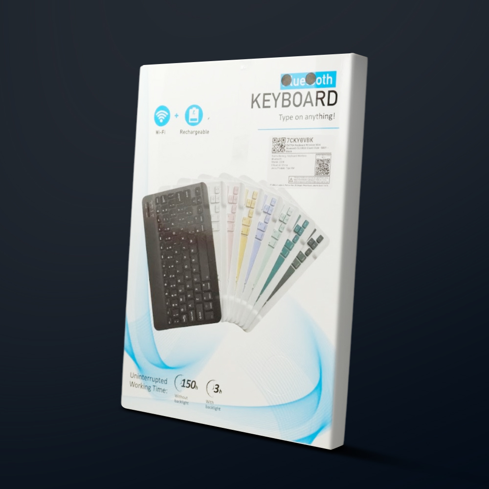 Gambar produk EMTRA Keyboard Wireless Mini Bluetooth 5.0 RGB Silent Click - SS01 - Kemasan
