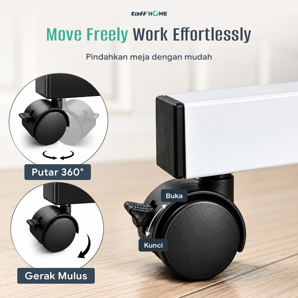 Gambar produk TaffHOME Meja Laptop Adjustable Portable Working Desk 60x40cm - ND02 - 1