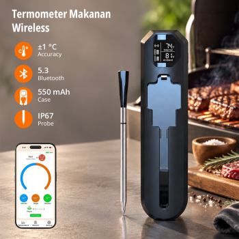 Gambar produk Temprobe Termometer Makanan Digital Daging Smart Bluetooth 1 Probe - DT-131