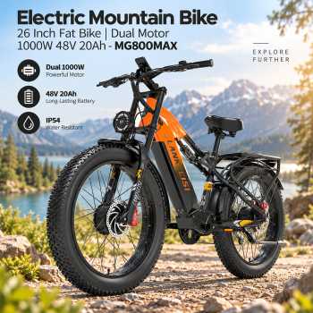 Gambar produk Lankeleisi Sepeda Listrik Gunung Fat Bike 26 Inch Dual Motor 48V 20Ah - MG800MAX