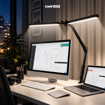 Gambar produk TaffLED Lampu Meja Belajar LED DoubleHeadMemory 3 Color 3000-6500K - ZN14 - 7