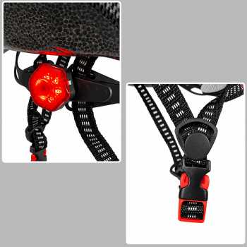 Gambar produk TaffSPORT Helm Sepeda Road Bike Visor Helmet 18 Vent LED Backlight - U30 - 3