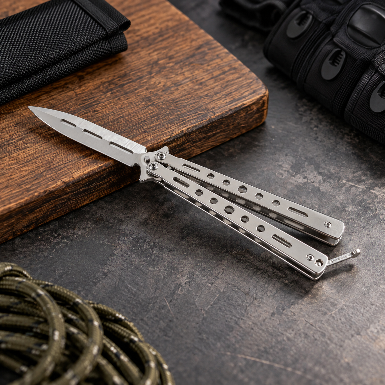 Gambar produk KNIFEZER Pisau Training Balisong Butterfly Knife - A3 - 1