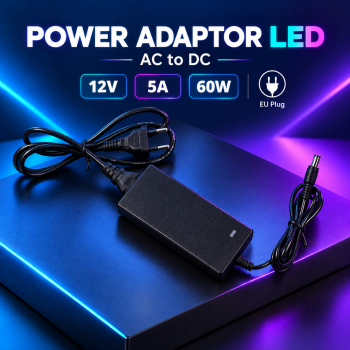 Gambar produk Taffware Adaptor Power Supply Converter LED AC to DC 12V 5A 60W - 1250